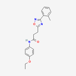 molecular formula C20H21N3O3 B7692270 N-(4-ethoxyphenyl)-3-[3-(2-methylphenyl)-1,2,4-oxadiazol-5-yl]propanamide 