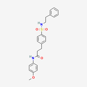 molecular formula C24H26N2O4S B7692682 N-(4-methoxyphenyl)-3-{4-[(2-phenylethyl)sulfamoyl]phenyl}propanamide 