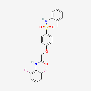 molecular formula C21H18F2N2O4S B7692884 N-(2,6-difluorophenyl)-2-[4-[(2-methylphenyl)sulfamoyl]phenoxy]acetamide 