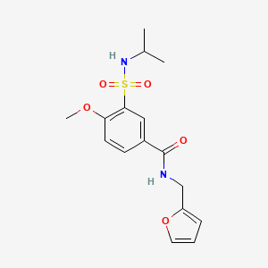 molecular formula C16H20N2O5S B7693023 N-(furan-2-ylmethyl)-4-methoxy-3-(propan-2-ylsulfamoyl)benzamide 