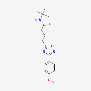 molecular formula C17H23N3O3 B7693342 N-tert-butyl-4-[3-(4-methoxyphenyl)-1,2,4-oxadiazol-5-yl]butanamide 