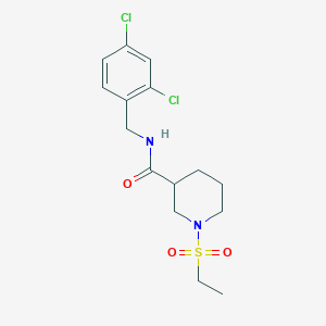 molecular formula C15H20Cl2N2O3S B7693439 N-(2,4-dichlorobenzyl)-1-(ethylsulfonyl)piperidine-3-carboxamide 