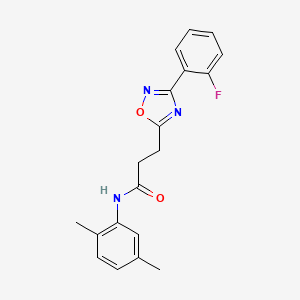 molecular formula C19H18FN3O2 B7693548 N-(2,5-dimethylphenyl)-3-[3-(2-fluorophenyl)-1,2,4-oxadiazol-5-yl]propanamide 