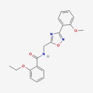 molecular formula C19H19N3O4 B7693549 2-ethoxy-N-{[3-(2-methoxyphenyl)-1,2,4-oxadiazol-5-yl]methyl}benzamide 