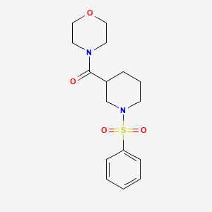 molecular formula C16H22N2O4S B7693977 Morpholin-4-yl[1-(phenylsulfonyl)piperidin-3-yl]methanone 