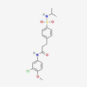 molecular formula C19H23ClN2O4S B7694147 N-(3-chloro-4-methoxyphenyl)-3-[4-(propan-2-ylsulfamoyl)phenyl]propanamide 