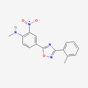 molecular formula C16H14N4O3 B7694206 N-methyl-4-[3-(2-methylphenyl)-1,2,4-oxadiazol-5-yl]-2-nitroaniline 