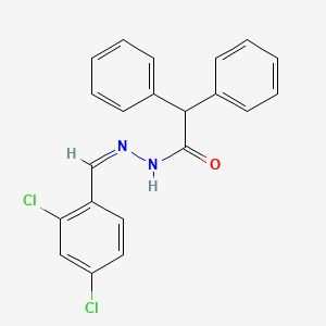 molecular formula C21H16Cl2N2O B7694231 N-[(Z)-(2,4-dichlorophenyl)methylideneamino]-2,2-diphenylacetamide 
