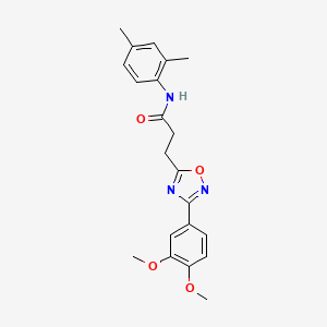 molecular formula C21H23N3O4 B7694261 3-[3-(3,4-dimethoxyphenyl)-1,2,4-oxadiazol-5-yl]-N-(2,4-dimethylphenyl)propanamide 