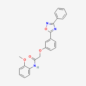 molecular formula C23H19N3O4 B7694330 N-(2-methoxyphenyl)-2-[3-(3-phenyl-1,2,4-oxadiazol-5-yl)phenoxy]acetamide 
