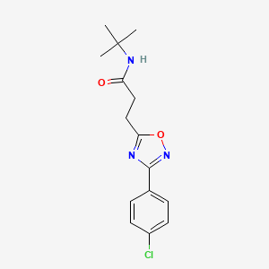 molecular formula C15H18ClN3O2 B7694454 N-tert-butyl-3-[3-(4-chlorophenyl)-1,2,4-oxadiazol-5-yl]propanamide 