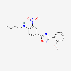 molecular formula C19H20N4O4 B7694468 N-butyl-4-[3-(2-methoxyphenyl)-1,2,4-oxadiazol-5-yl]-2-nitroaniline 
