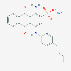 molecular formula C24H21N2NaO5S B076945 Sodium 1-amino-4-[(4-butylphenyl)amino]-9,10-dihydro-9,10-dioxoanthracene-2-sulphonate CAS No. 12269-82-8