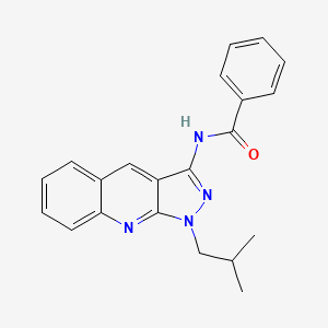 molecular formula C21H20N4O B7694664 N-[1-(2-methylpropyl)pyrazolo[3,4-b]quinolin-3-yl]benzamide 