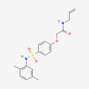 molecular formula C19H22N2O4S B7694676 2-[4-[(2,5-dimethylphenyl)sulfamoyl]phenoxy]-N-prop-2-enylacetamide 