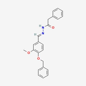 molecular formula C23H22N2O3 B7694679 N'-{(E)-[4-(benzyloxy)-3-methoxyphenyl]methylidene}-2-phenylacetohydrazide 