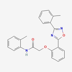 molecular formula C24H21N3O3 B7694706 N-(2-methylphenyl)-2-{2-[3-(2-methylphenyl)-1,2,4-oxadiazol-5-yl]phenoxy}acetamide 