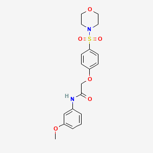 molecular formula C19H22N2O6S B7694874 N-(3-methoxyphenyl)-2-(4-morpholin-4-ylsulfonylphenoxy)acetamide 
