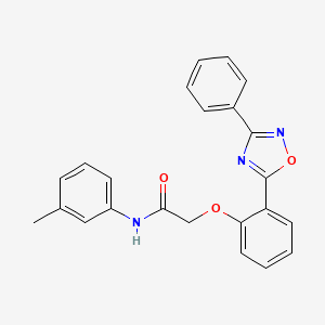 molecular formula C23H19N3O3 B7694956 N-(3-methylphenyl)-2-[2-(3-phenyl-1,2,4-oxadiazol-5-yl)phenoxy]acetamide 