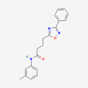 molecular formula C19H19N3O2 B7695143 N-(3-methylphenyl)-4-(3-phenyl-1,2,4-oxadiazol-5-yl)butanamide 