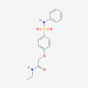 molecular formula C16H18N2O4S B7695263 N-ethyl-2-[4-(phenylsulfamoyl)phenoxy]acetamide 