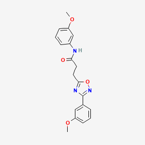 molecular formula C19H19N3O4 B7695463 N-(3-methoxyphenyl)-3-[3-(3-methoxyphenyl)-1,2,4-oxadiazol-5-yl]propanamide 