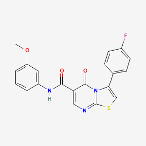 molecular formula C20H14FN3O3S B7695894 N-(2-ethylphenyl)-3-(4-fluorophenyl)-5-oxo-5H-[1,3]thiazolo[3,2-a]pyrimidine-6-carboxamide 