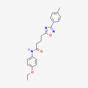 molecular formula C21H23N3O3 B7696112 N-(4-ethoxyphenyl)-4-[3-(4-methylphenyl)-1,2,4-oxadiazol-5-yl]butanamide 