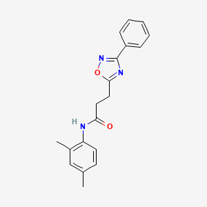 molecular formula C19H19N3O2 B7696169 N-(2,4-dimethylphenyl)-3-(3-phenyl-1,2,4-oxadiazol-5-yl)propanamide 