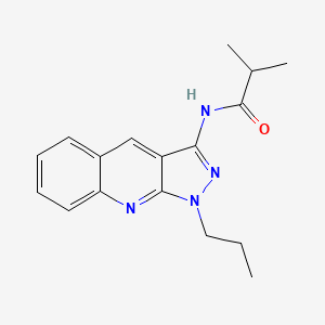 molecular formula C17H20N4O B7696242 N-(1-propyl-1H-pyrazolo[3,4-b]quinolin-3-yl)isobutyramide 