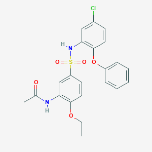 molecular formula C22H21ClN2O5S B7696303 N-{5-[(5-chloro-2-phenoxyphenyl)sulfamoyl]-2-ethoxyphenyl}acetamide 