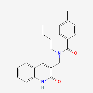 molecular formula C22H24N2O2 B7696387 N-butyl-N-((2-hydroxyquinolin-3-yl)methyl)-4-methylbenzamide 