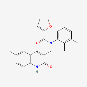 molecular formula C24H22N2O3 B7696404 N-(2,3-dimethylphenyl)-N-((2-hydroxy-6-methylquinolin-3-yl)methyl)furan-2-carboxamide 