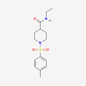 molecular formula C15H22N2O3S B7696422 N-ethyl-1-(4-methylphenyl)sulfonylpiperidine-4-carboxamide 