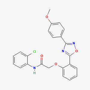 molecular formula C23H18ClN3O4 B7696477 N-(2-chlorophenyl)-2-{2-[3-(4-methoxyphenyl)-1,2,4-oxadiazol-5-yl]phenoxy}acetamide 