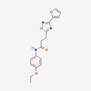 molecular formula C17H17N3O4 B7696507 N-(4-ethoxyphenyl)-3-[3-(furan-2-yl)-1,2,4-oxadiazol-5-yl]propanamide 
