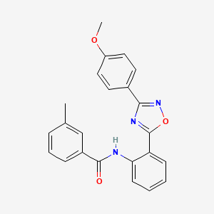 molecular formula C23H19N3O3 B7696562 N-{2-[3-(4-methoxyphenyl)-1,2,4-oxadiazol-5-yl]phenyl}-3-methylbenzamide 