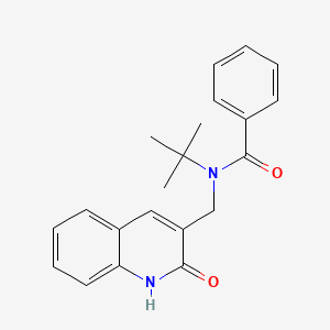 molecular formula C21H22N2O2 B7696627 N-(tert-butyl)-N-((2-hydroxyquinolin-3-yl)methyl)benzamide 