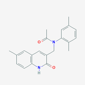 molecular formula C21H22N2O2 B7696738 N-(2,5-dimethylphenyl)-N-((2-hydroxy-6-methylquinolin-3-yl)methyl)acetamide 