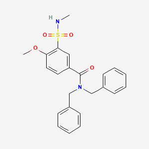 molecular formula C23H24N2O4S B7696837 N,N-dibenzyl-4-methoxy-3-(methylsulfamoyl)benzamide 