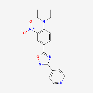 molecular formula C17H17N5O3 B7696885 N,N-diethyl-2-nitro-4-(3-(pyridin-4-yl)-1,2,4-oxadiazol-5-yl)aniline 