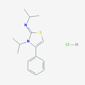 molecular formula C15H21ClN2S B076973 3-Isopropyl-2-isopropylamino-4-phenylthiazolium chloride CAS No. 14122-48-6
