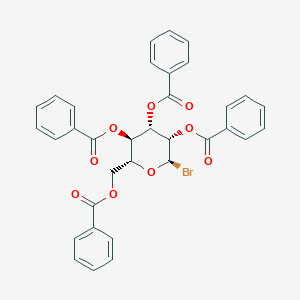 molecular formula C34H27BrO9 B076982 [(2R,3R,4S,5S,6R)-3,4,5-tribenzoyloxy-6-bromooxan-2-yl]methyl benzoate CAS No. 14218-30-5