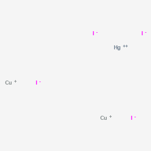 molecular formula Cu2HgI4 B076988 Mercurate(2-), tetraiodo-, dicopper(1+), (T-4)- CAS No. 13876-85-2