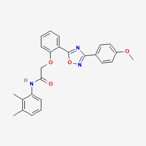 molecular formula C25H23N3O4 B7699904 N-(2,3-dimethylphenyl)-2-{2-[3-(4-methoxyphenyl)-1,2,4-oxadiazol-5-yl]phenoxy}acetamide 