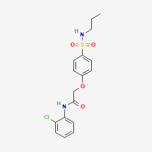 molecular formula C17H19ClN2O4S B7700030 N-(2-chlorophenyl)-2-[4-(propylsulfamoyl)phenoxy]acetamide 