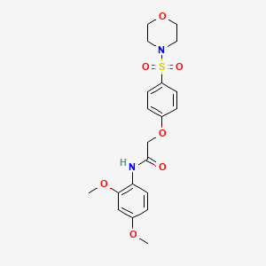 molecular formula C20H24N2O7S B7700242 N-(2,4-dimethoxyphenyl)-2-(4-morpholin-4-ylsulfonylphenoxy)acetamide 