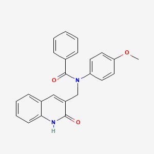 molecular formula C24H20N2O3 B7700385 N-((2-hydroxyquinolin-3-yl)methyl)-N-(4-methoxyphenyl)benzamide 