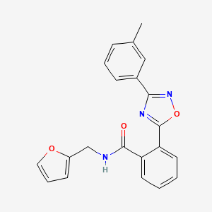 molecular formula C21H17N3O3 B7700481 N-(furan-2-ylmethyl)-2-[3-(3-methylphenyl)-1,2,4-oxadiazol-5-yl]benzamide CAS No. 877780-81-9