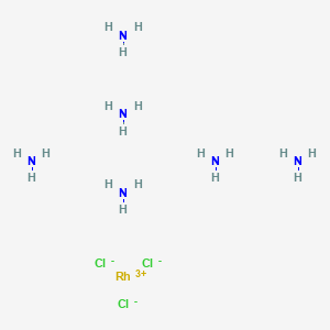 molecular formula Cl3H18N6Rh B077005 Azane;rhodium(3+);trichloride CAS No. 13820-96-7